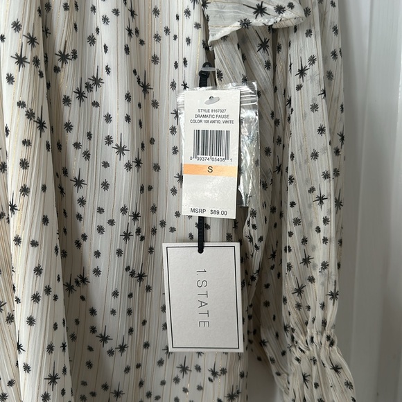 NWT 1.State Halter Neck Ruffle Cold Shoulder Blouse - Picture 5 of 13